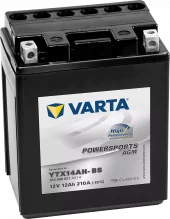 VARTA AGM MC Batteri 12V 12AH 210CCA (134x89x166mm) +venstre YTX14AH-BS