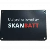 Skilt - Utstyret er levert av SKANBATT