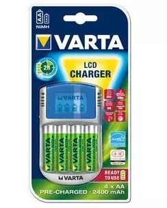 VARTA LCD lader 57070 + 4X 56756 & 12V & USB