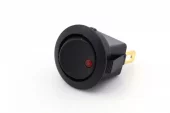 Mini vippebryter 12V / 16A LED rød på-av