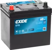 EXIDE EFB EL605 STARTBATTERI 12V 60AH (230x173x222mm) +Venstre