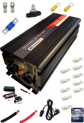 SKANBATT Inverterpakke - 12V / 2000w m/ nettprioritering