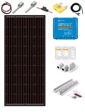 SKANBATT 107x55 - 110W - Slim&Short komplett kit Monopanel med VICTRON BT MPPT