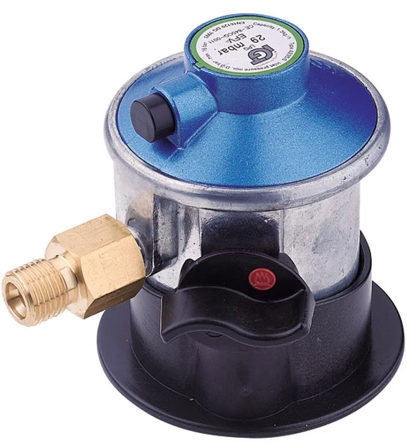 Gassregulator click-on 1/4 gjengeutgang