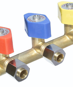 Trippel stengeventil uten feste, for 8mm rør