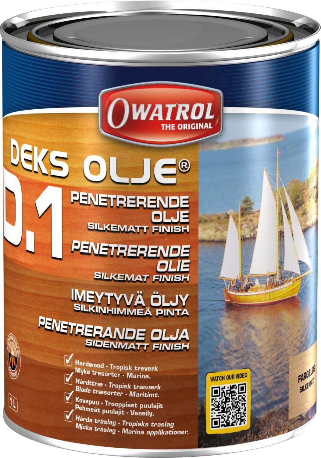 Owatrol Deks Olje D1 matt 2,5 liter