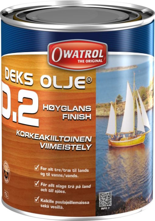 Owatrol Deks Olje D2 høyglans 2,5 liter