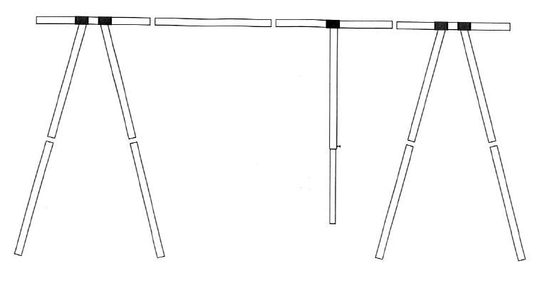 1852 Bakkestativ i aluminium m/bag 6 m