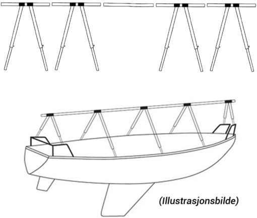 1852 Dekkstativ i aluminium m/bag 7,5 m