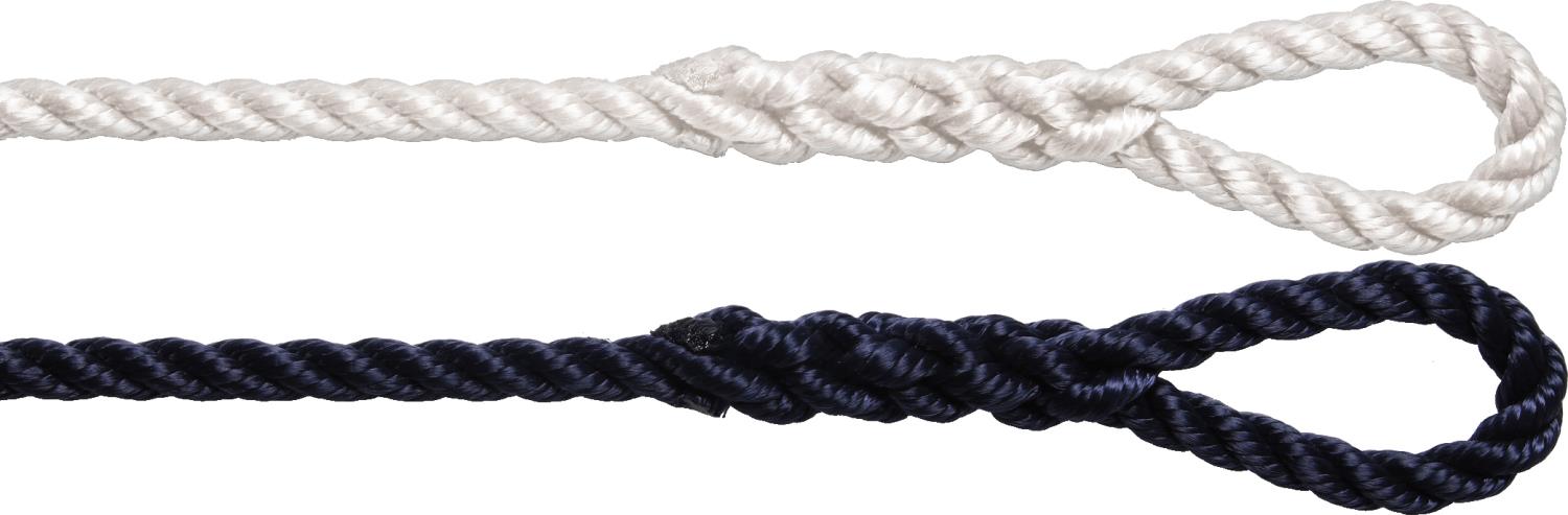 1852 3-slått fenderline 2-pk 8 mm 1,5 m marineblå