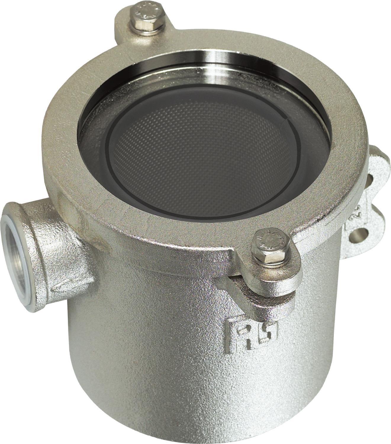 Sjøvannsfilter i forniklet bronse1 1/2"