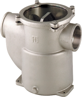 Sjøvannsfilter forniklet bronse bunnfeste 1 1/2"