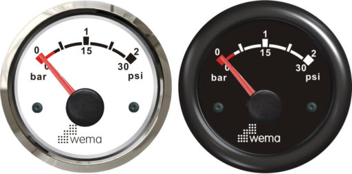 Turbotrykkmåler 0-2 bar SL Sort