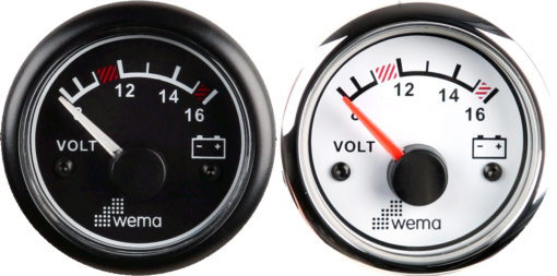 Wema Voltmeter analog 12V SL hvit