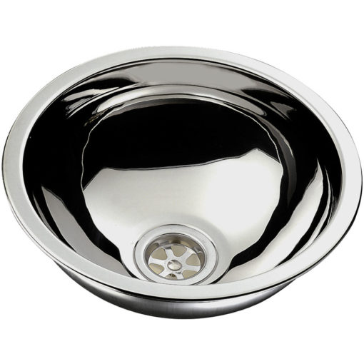 Stålvask rund, buet Ø 330 mm