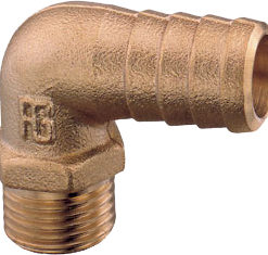 Slangekopling 90 grader han messing 1/2" x 19 mm