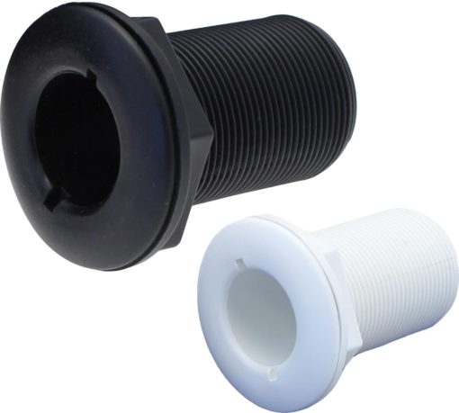 Skroggjennomføring 1/2" nylon, hvit