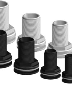 Skroggjennomføring kompositt 1 1/2" BSP hvit