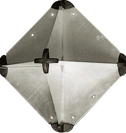 Radarreflektor aluminium, 215 x 215 mm