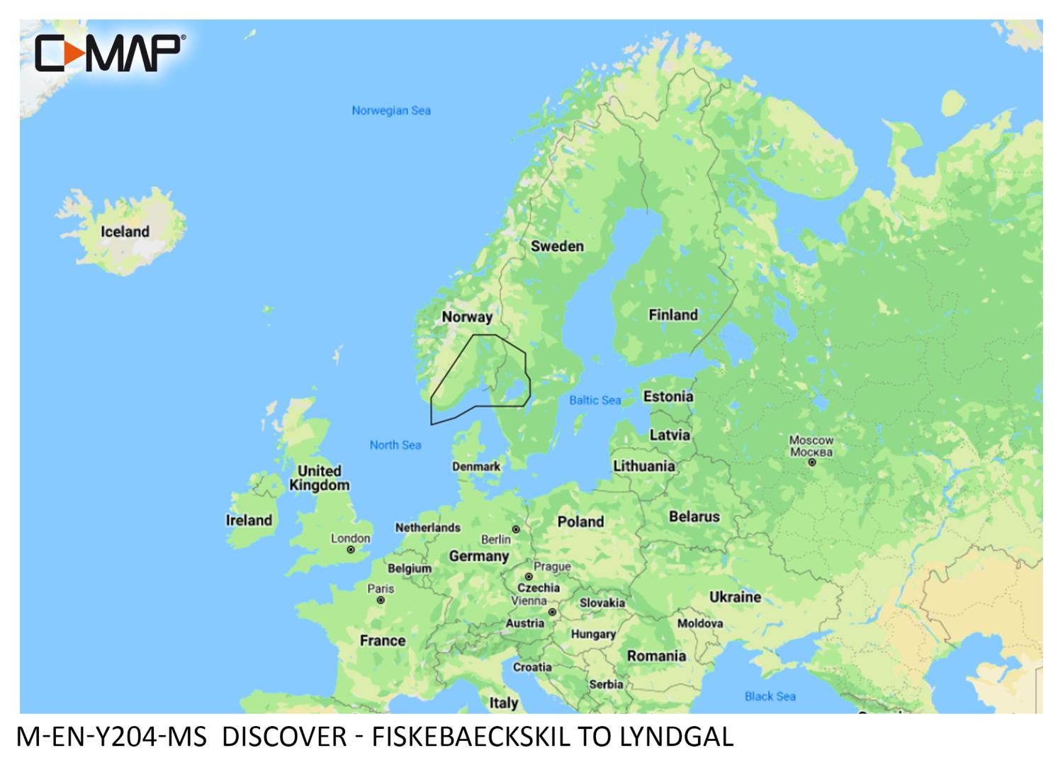 C-Map Discover Fiskebäckskil til Lyngdal