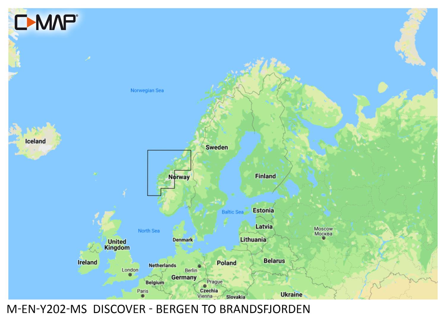 C-Map Discover Bergen til Brandsfjorden