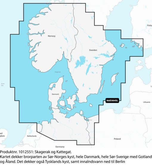 Navionics+ Large, Skagerak & Kattegat, EU645L, NAEU645L