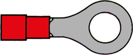 Ringsko rød 3,7 mm, 10 stk