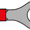 Ringsko rød 4,3 mm, 10 stk
