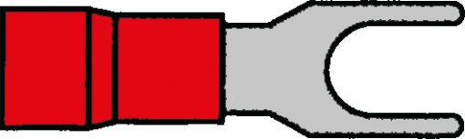 Spadesko rød 4,3 mm, 10 stk
