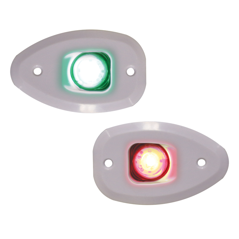 Lalizas Micro LED Styrbord & Babord Lanternesett Flush hvit