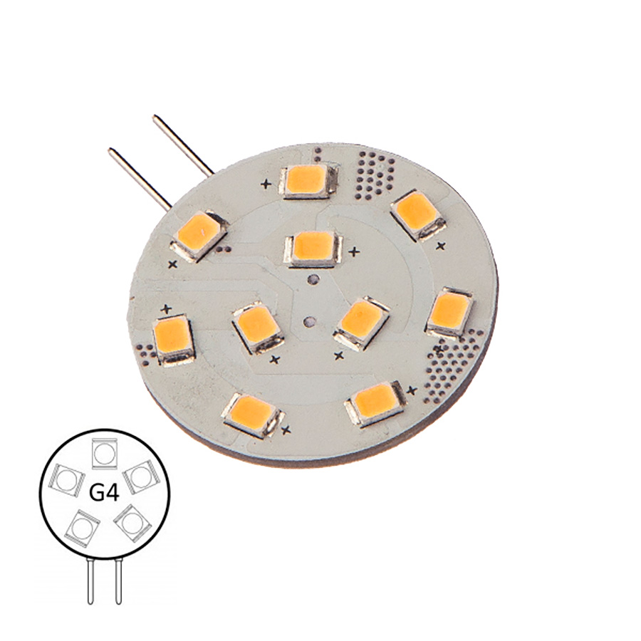 LED G4, Bakpin 10-35V 130lm 2700K/varmhvit