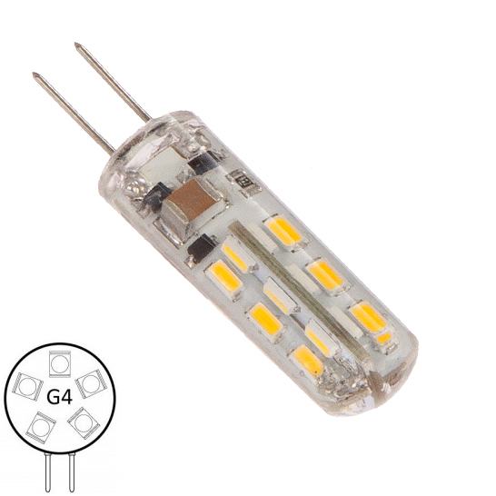 LED G4, stift 10-30V 100lm 4000/naturell IP65