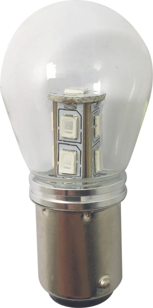 1852 LED lanternepære BAY15D Ø25x48 mm 10-36V 1,2/15W grønn