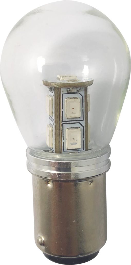 1852 LED lanternepære BAY15D 10-36V 100lm rød