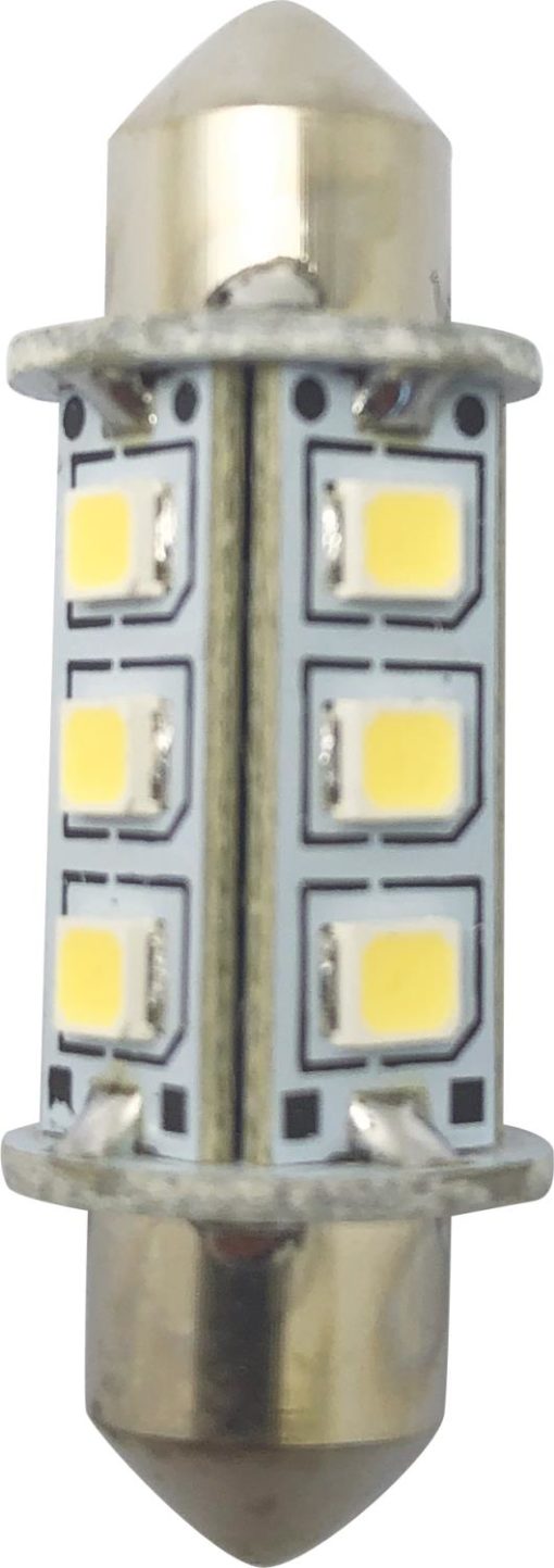 1852 LED lanternepære festoon 37 mm hvit 2-pk