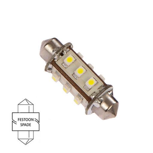 LED festoon 31mm 10-35V 60lm rød