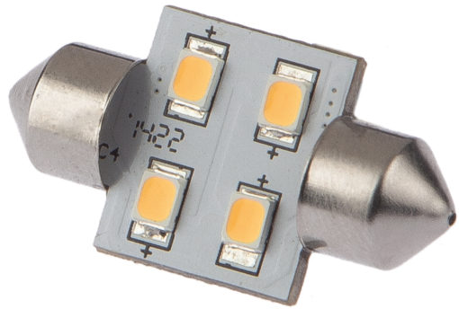 LED pinol pære 31mm 10-30VDC 0,8/8 W