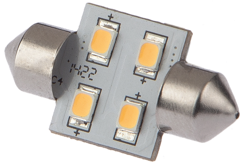 LED pinol pære 31mm 10-30VDC 0,8/8 W