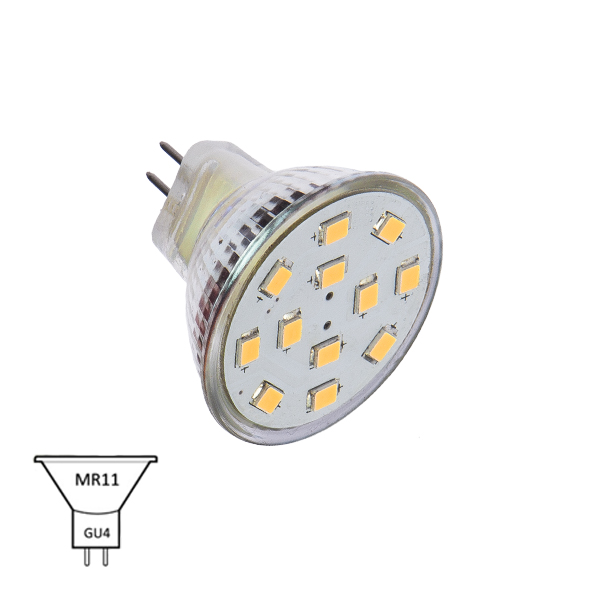 LED MR11, 10-35V 80lm varmhvit