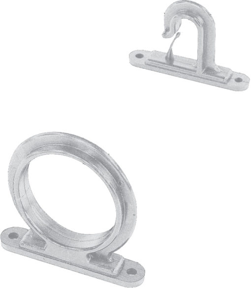 Holder for fiskestang, to deler, hvit