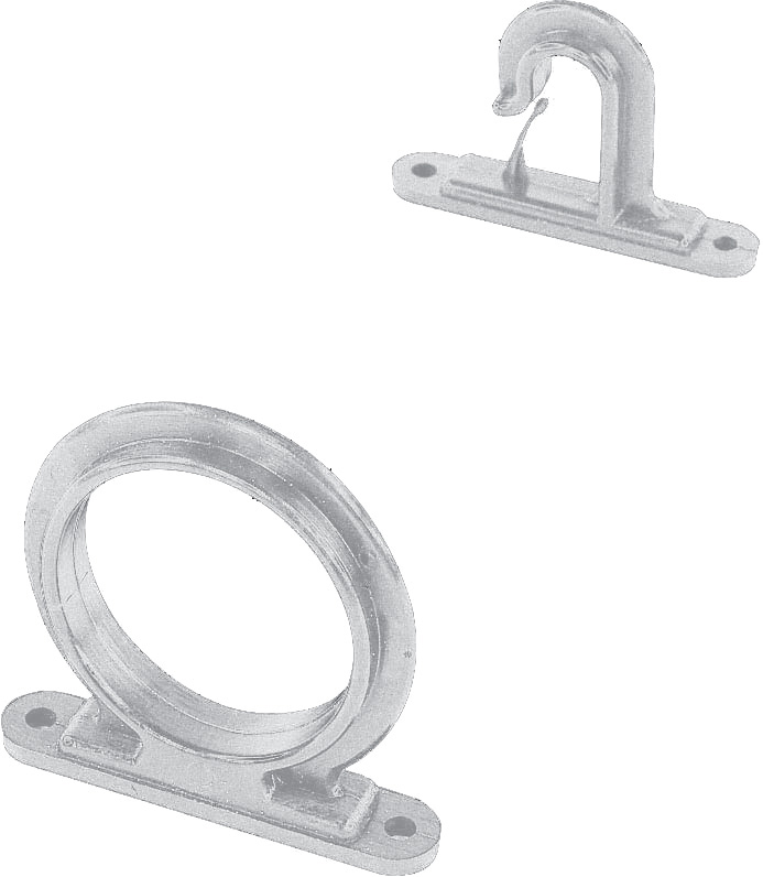 Holder for fiskestang, to deler, hvit