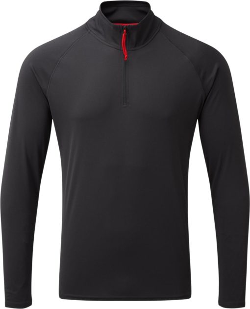 Gill UV Tec Men's LS Zip Tee Charcoal S