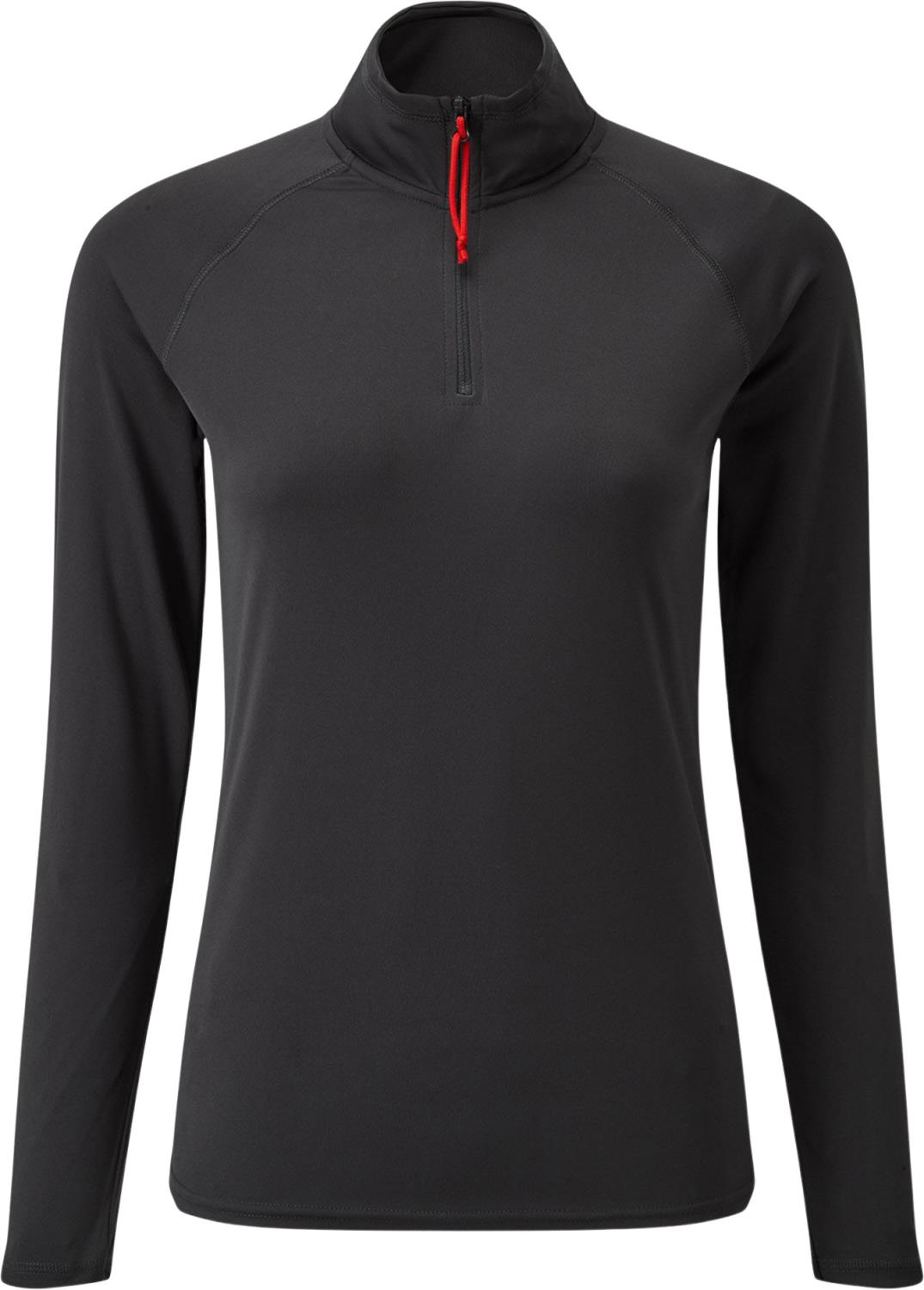 Gill UV Tec Women's LS Zip Tee Charcoal 10 (36)