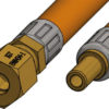 Gasslange 0,4 meter, Ø8 mm rør - 8 mm studs