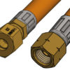 Gasslange 1,2 meter 1/4'' til 8 mm rørtilslutning