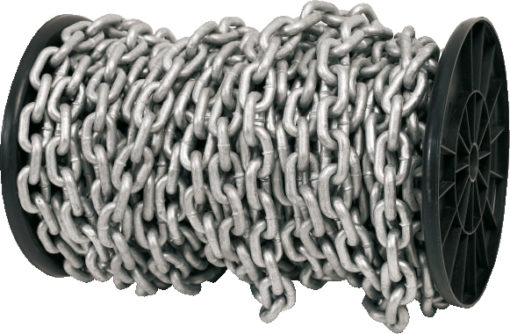 Kjettingspole, kortlenket, 4 mm/90 m, galvanisert