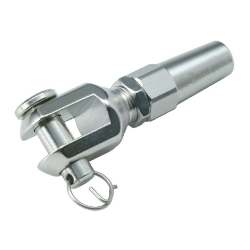 Valsefri gaffelterminal, 4 mm m/bolt 6 mm