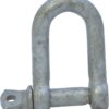 D-sjakkel, rett, 14mm, galvanisert