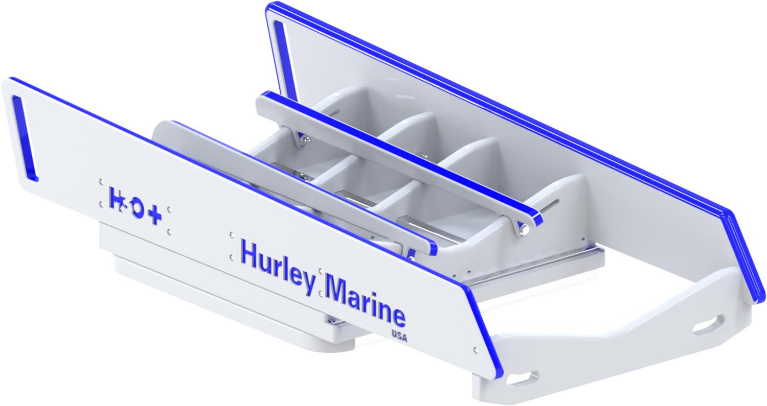 Hurley Marine H30+ daviter med elektrisk vinsj hvit