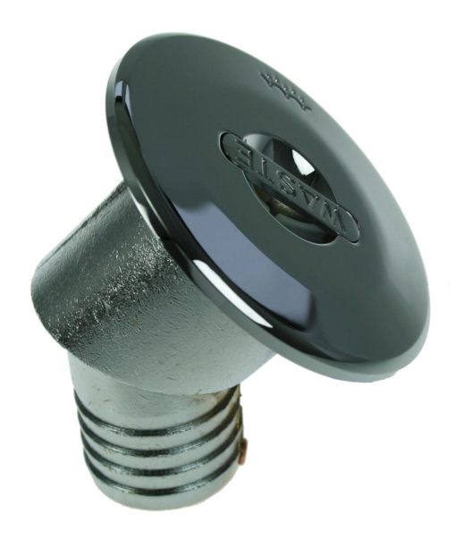 Dekksforskruvning forkrommet 45 grader, 1 1/2" Waste